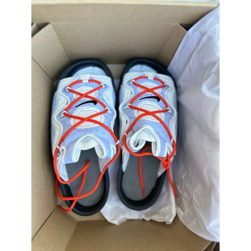 Nike Offline 2.0 Mens 12 Light Blue White Orange DJ6229-100 Sandals Mules